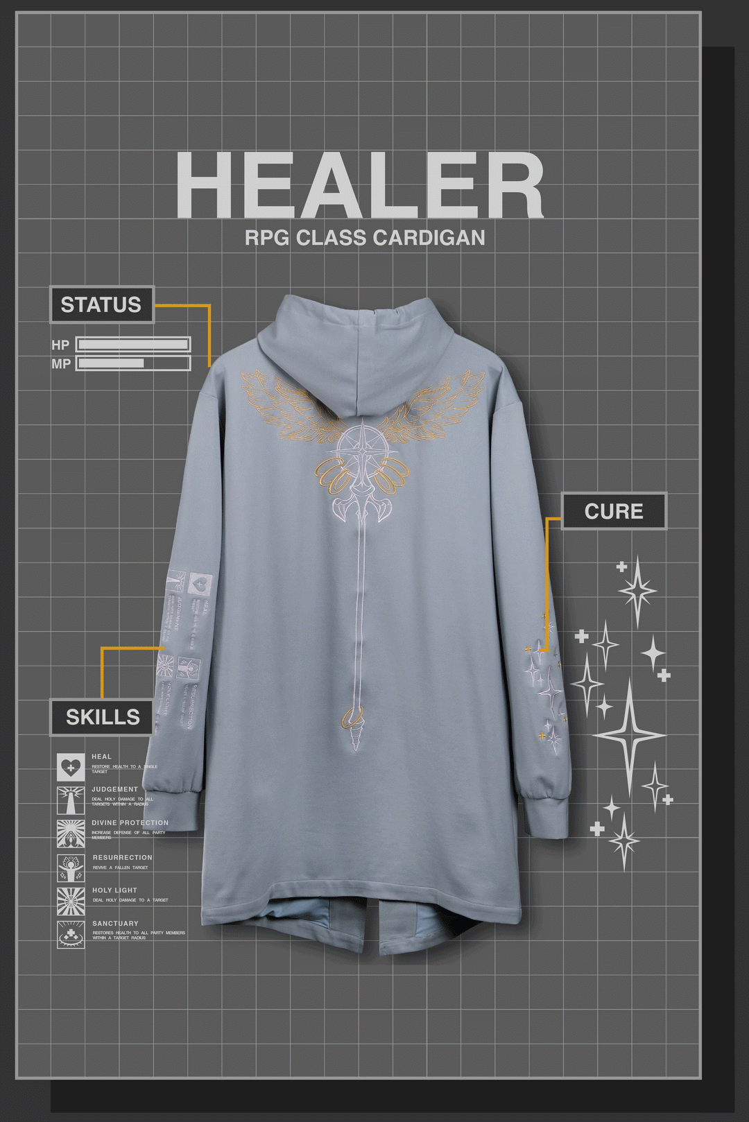 BLUE - HEALER RPG CARDIGAN (LEGENDARY)