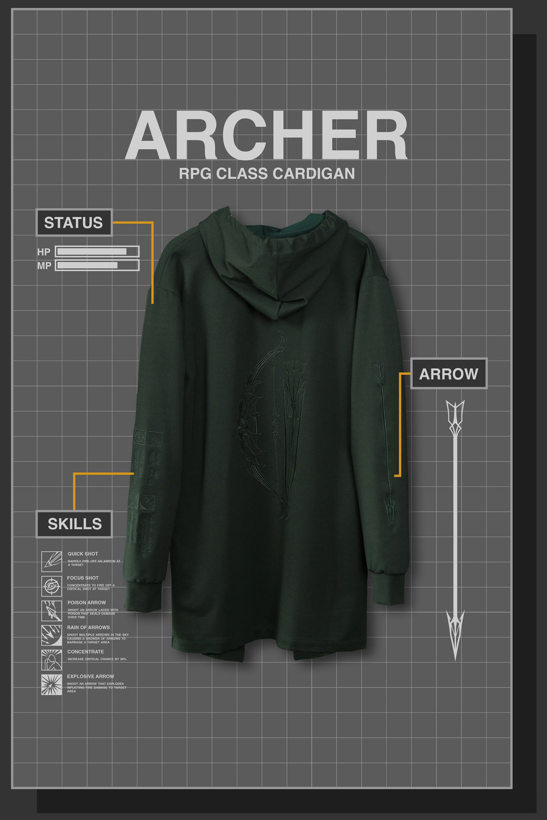 ARCHER RPG CARDIGAN