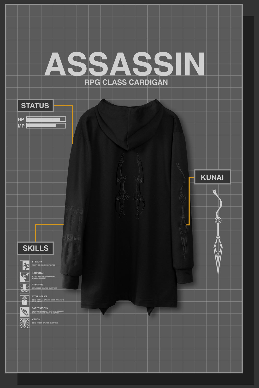 ASSASSIN RPG CARDIGAN