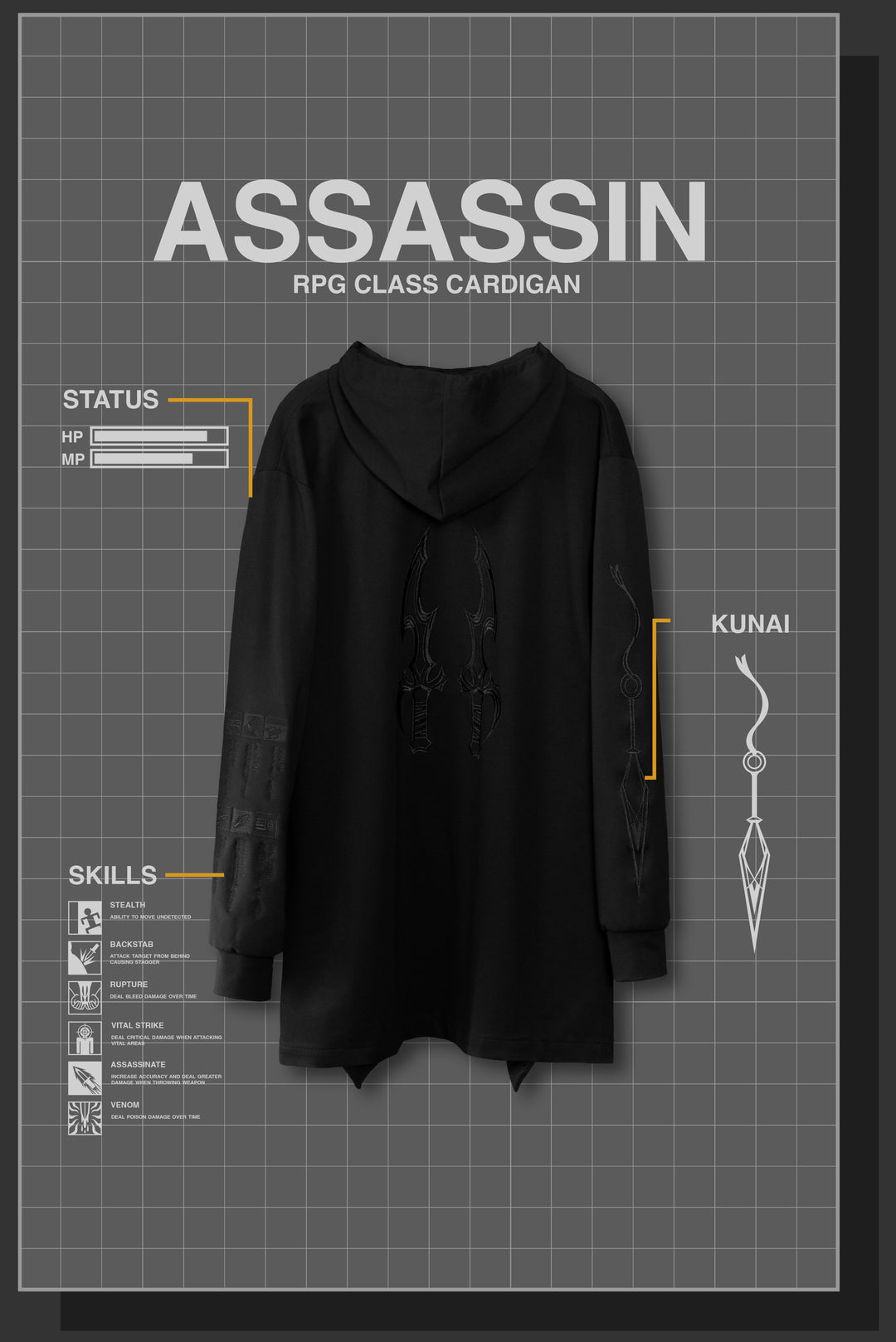 ASSASSIN RPG CARDIGAN
